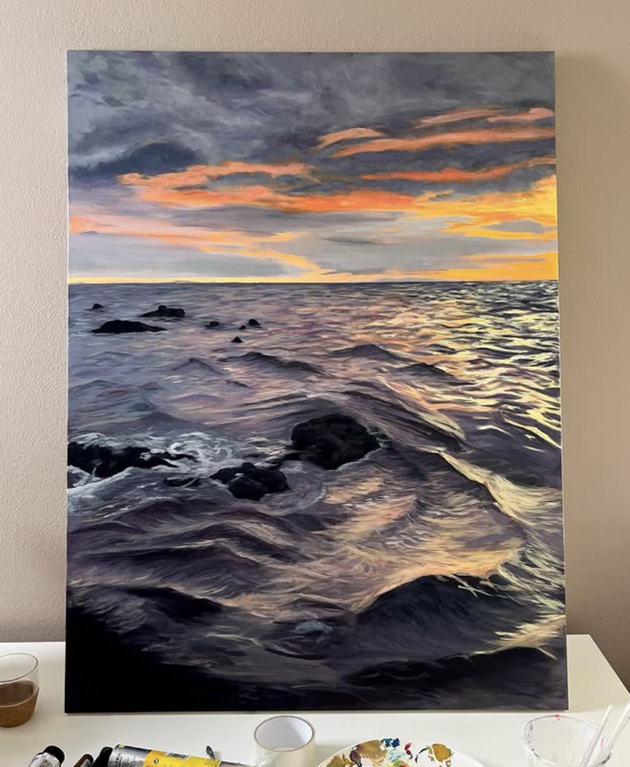Ocean Sunset Painting